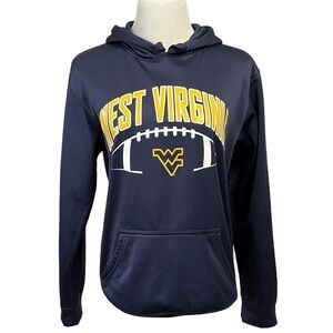 West Virginia Mountaineers Football Navy & Yellow Hoodie Size Small ??